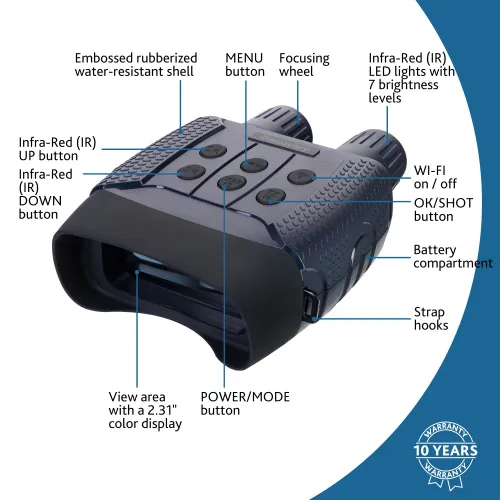 photo Levenhuk Discovery Night BL20 Digital Night Vision Binoculars with Tripod,  15