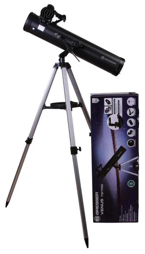 image Bresser Venus 76/700 Telescope with smartphone adapter,  12
