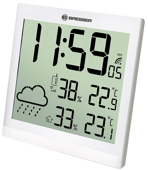 photograph Bresser TemeoTrend JC LCD RC Weather Station (Wall clock), white
