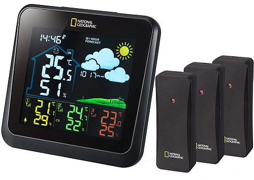 photo Bresser National Geographic VA Weather Station with Color Display and 3 Sensors