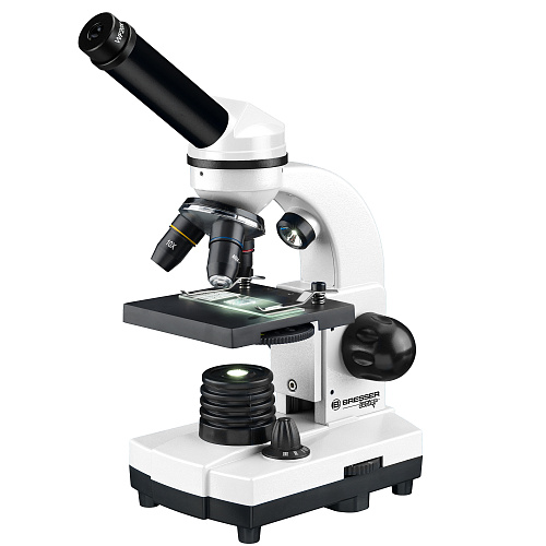 photograph Bresser Junior Biolux SEL 40–1600x Microscope with case, white