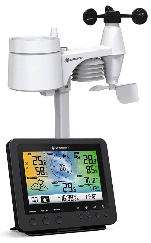 photograph Bresser 5-in-1 Wi-Fi Weather Station with Colour Display, black